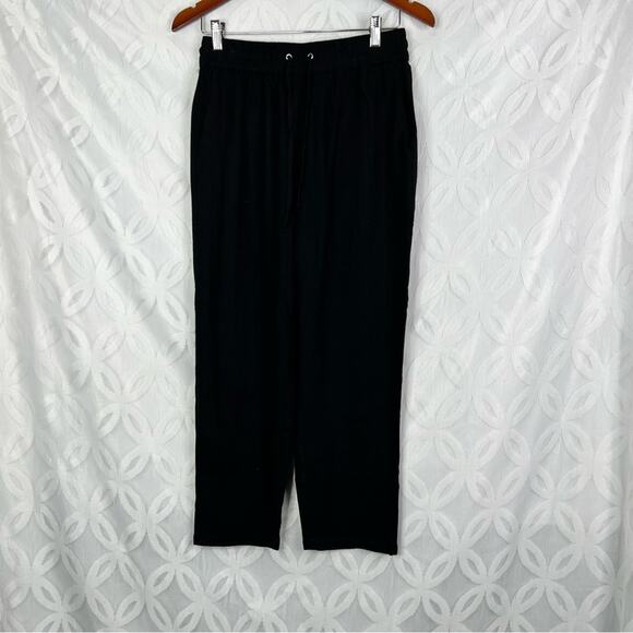 Walter Baker Sophia Jogger Black Linen Blend Mid Rise Travel Pants Size M NWT - Picture 5 of 11